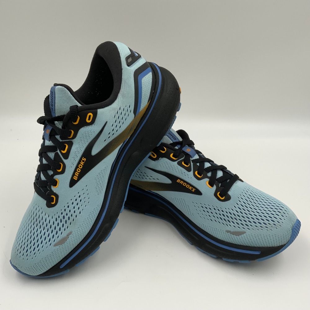 Brooks Ghost 15 Mens Running Shoes Blue Black Orange 1203801B437 Size 8 Medium